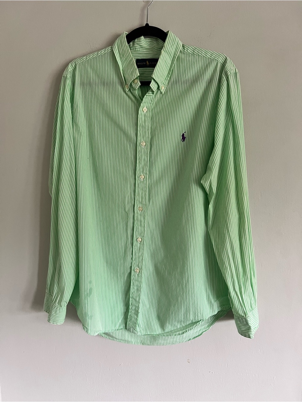 Ralph Lauren Striped Button Down Shirt Sz Large - Picture 3 of 9
